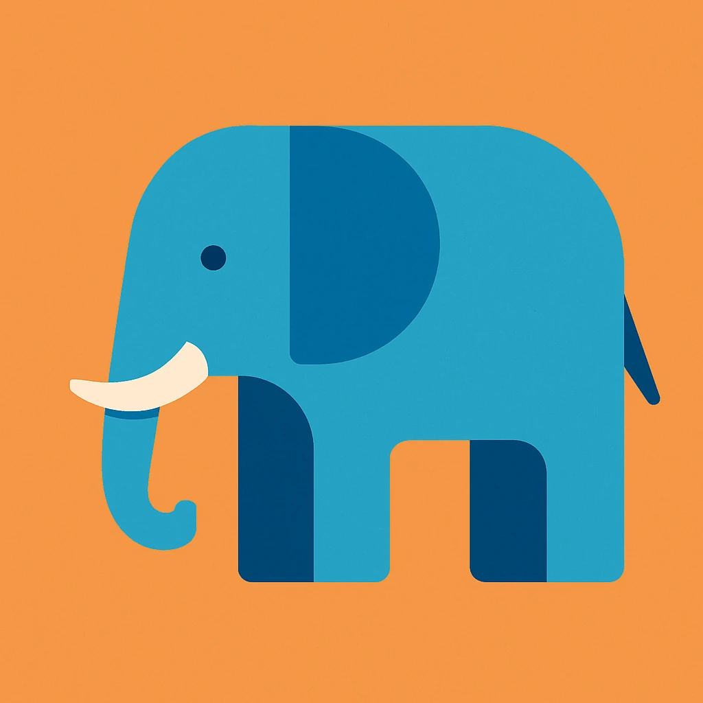 flat design style elephant emoji
