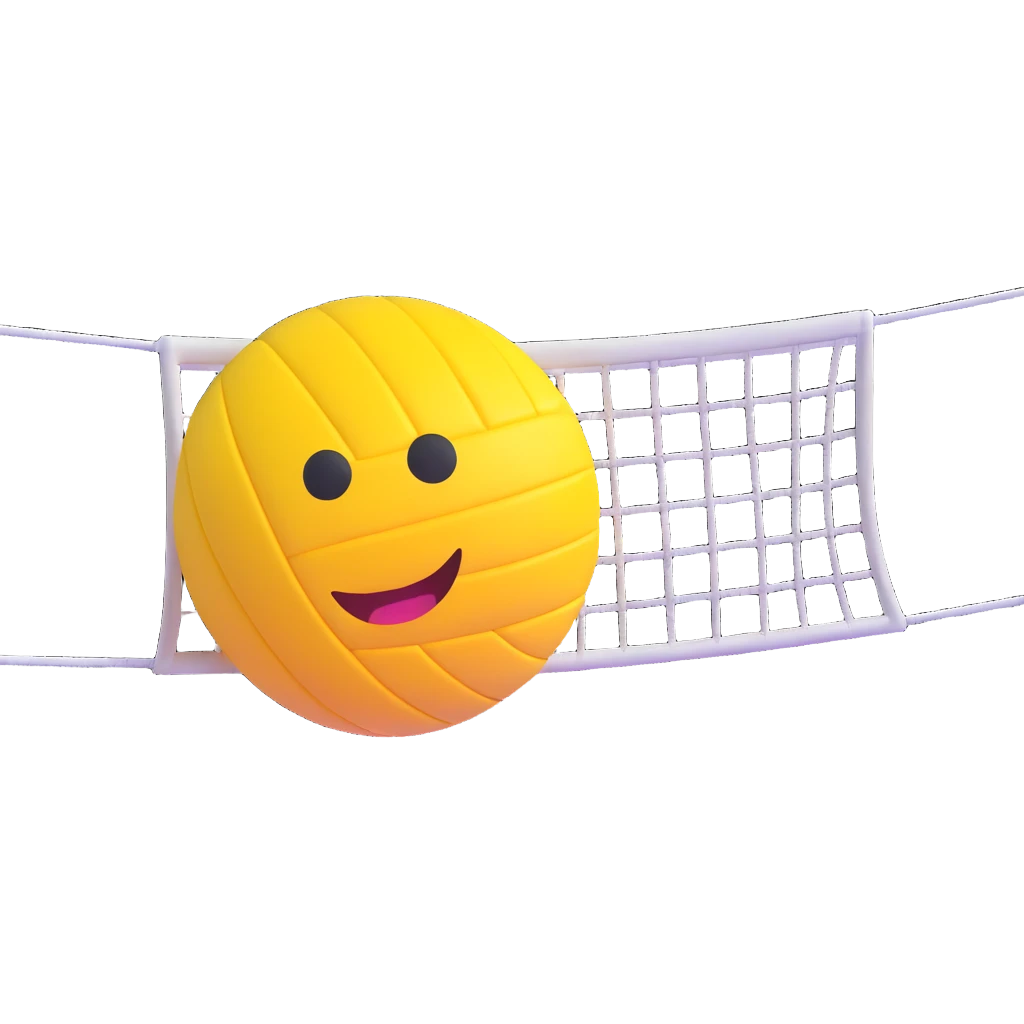 volleyball net 3D emoji style emoji
