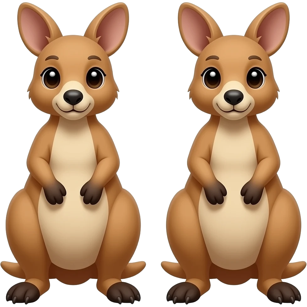Wallaby 1 and 2 emoji