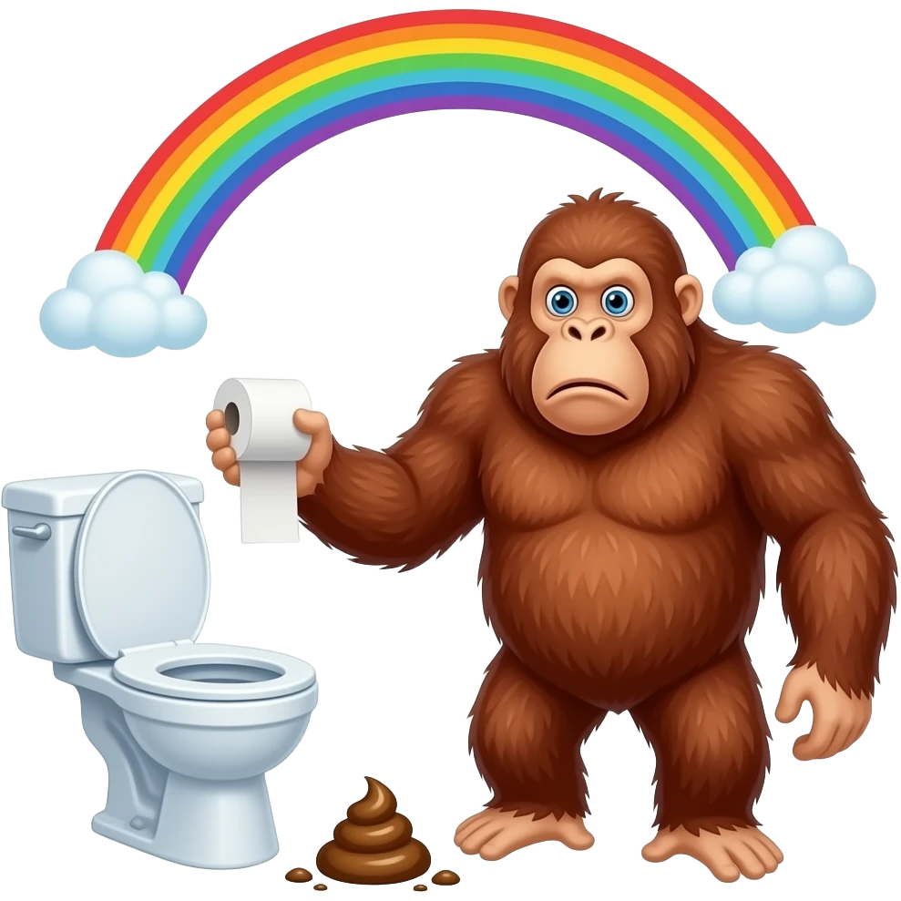 🦧🧻💩🚽🌈🤯Wow emoji