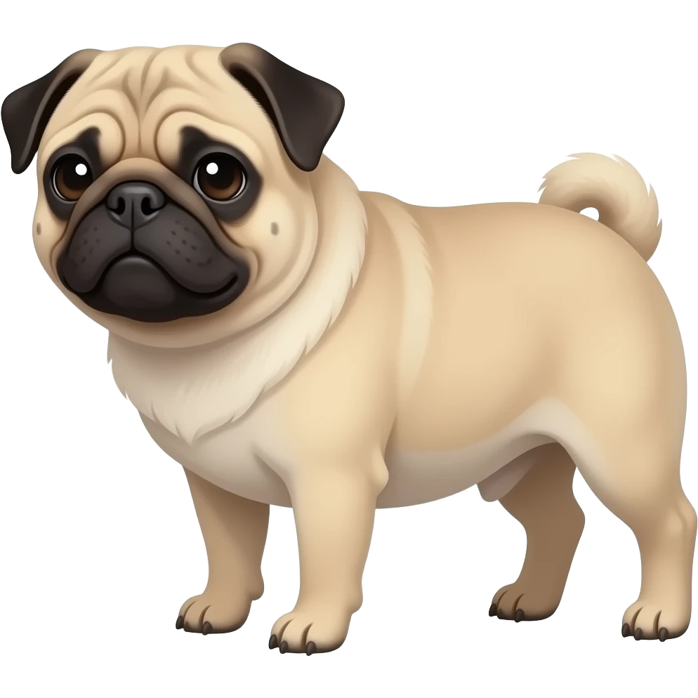 make an pig and a pug breed emoji emoji
