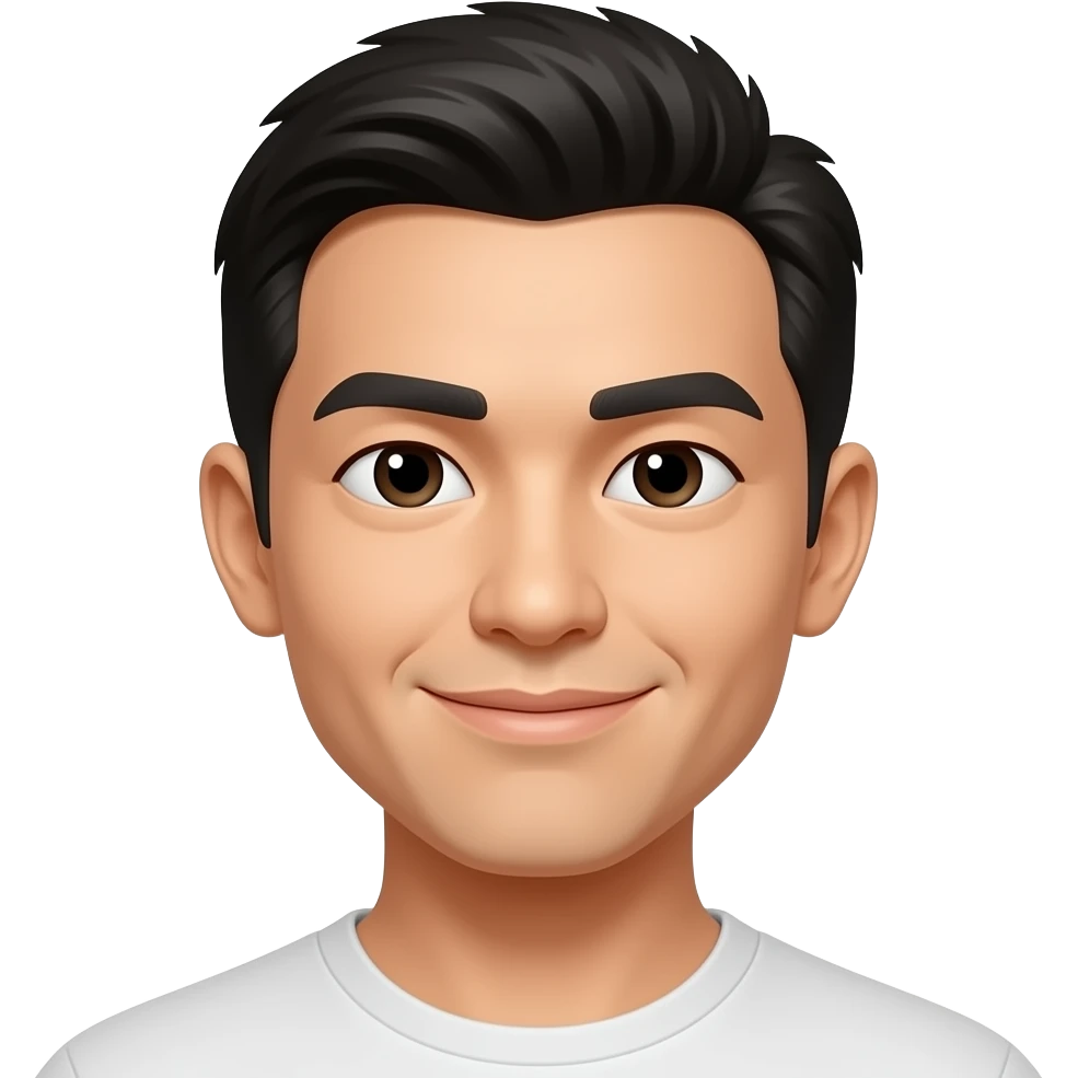 Minimalist asian head emoji