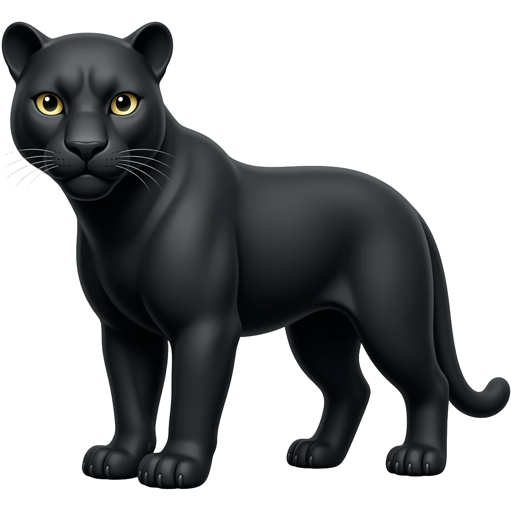 فهد اسود على شكل puma emoji