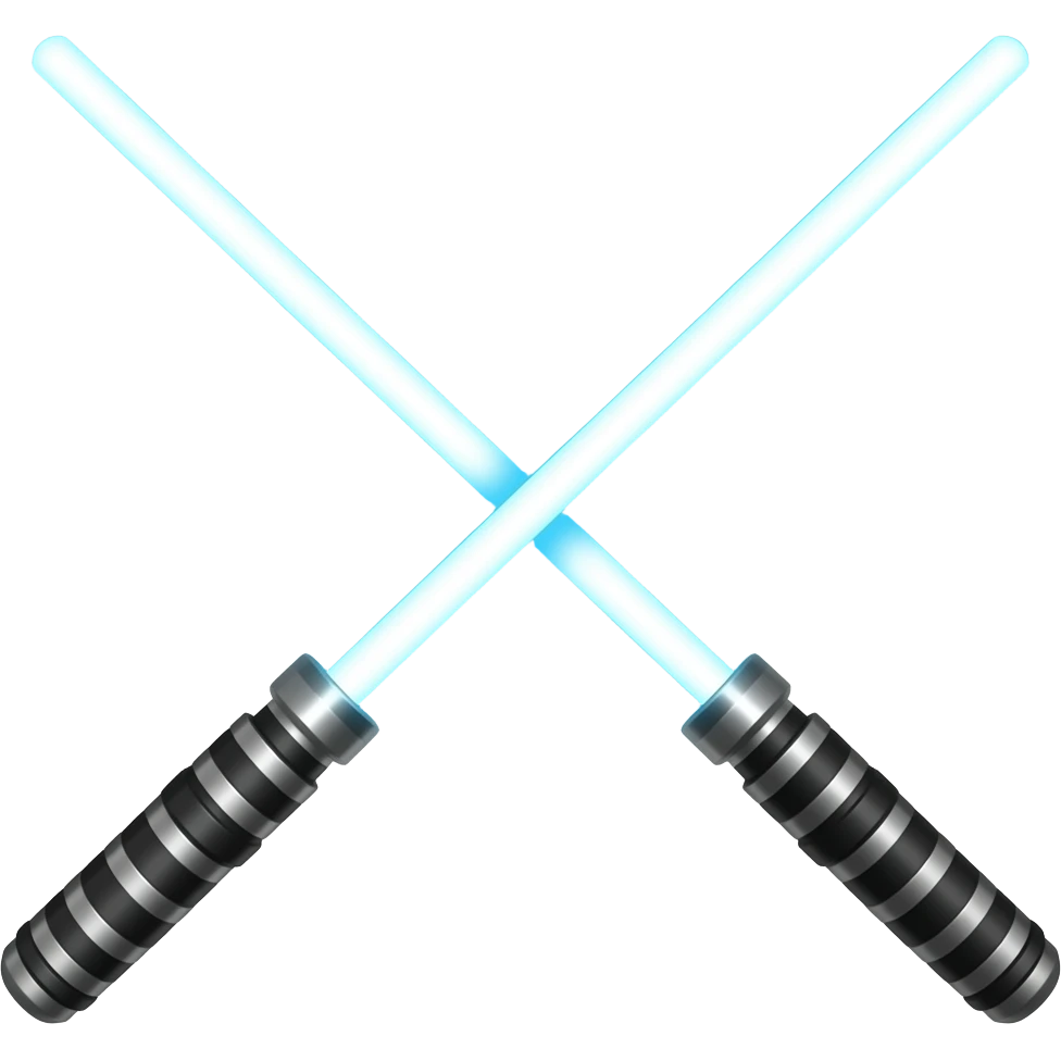 Blue light saber emoji