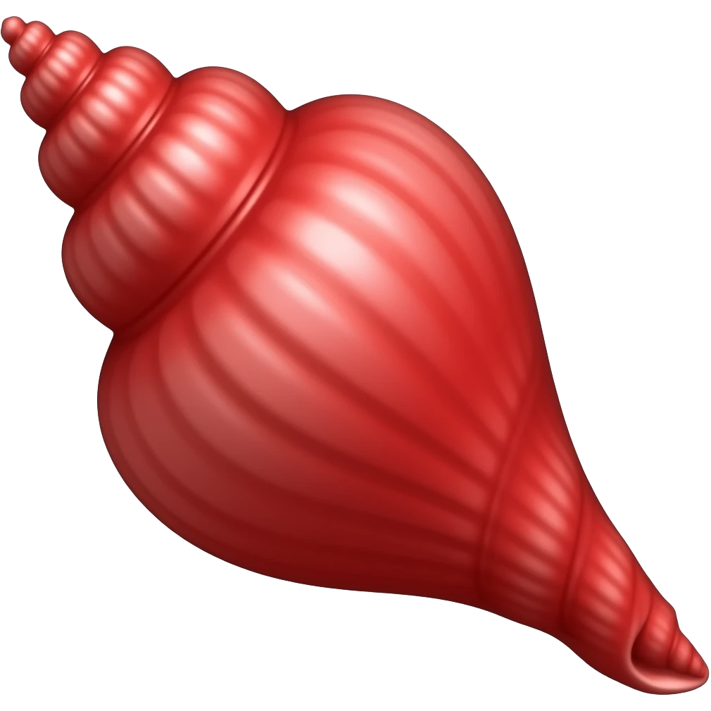 bright red colored conus shell emoji