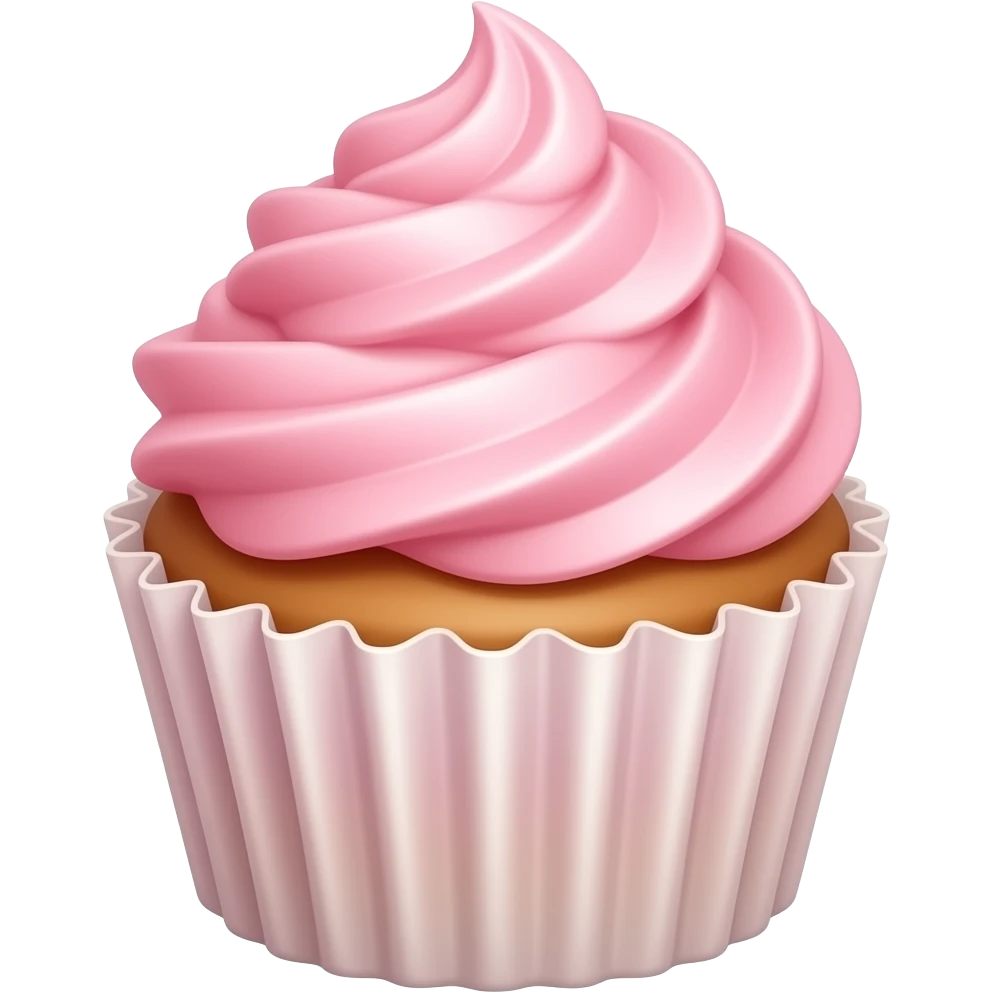 Cupcake with pink icing emoji