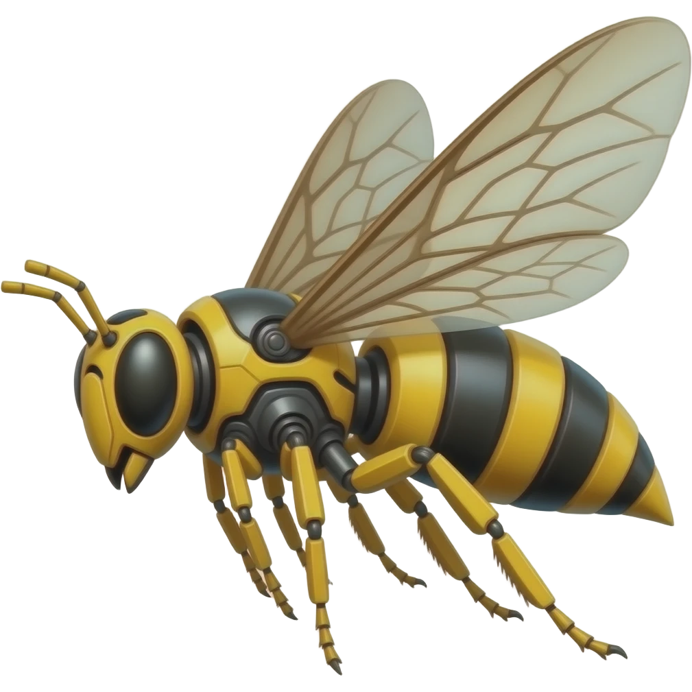 Scifi flying hornet robot emoji