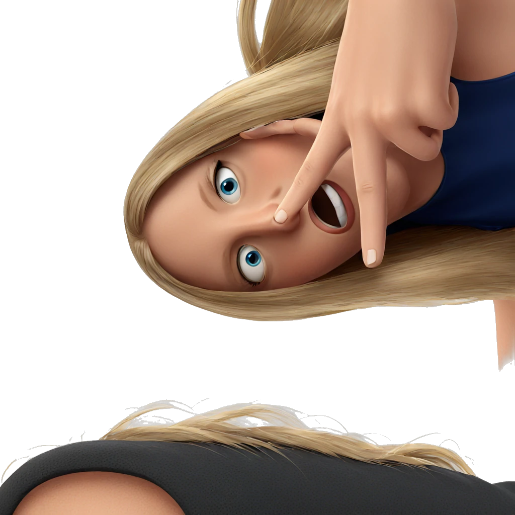 a girl with striking eyes emoji