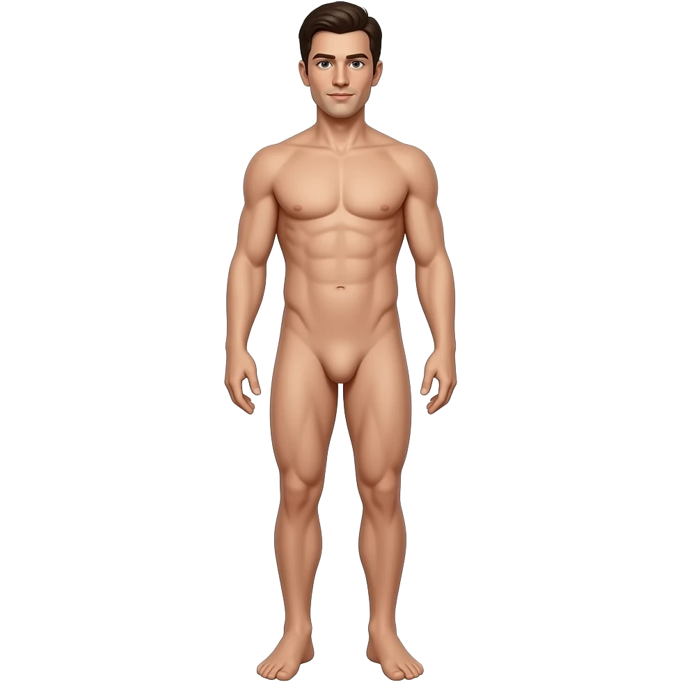 No clothes /man/full length body emoji