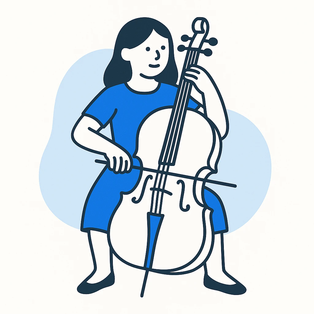girl playing cello emoji