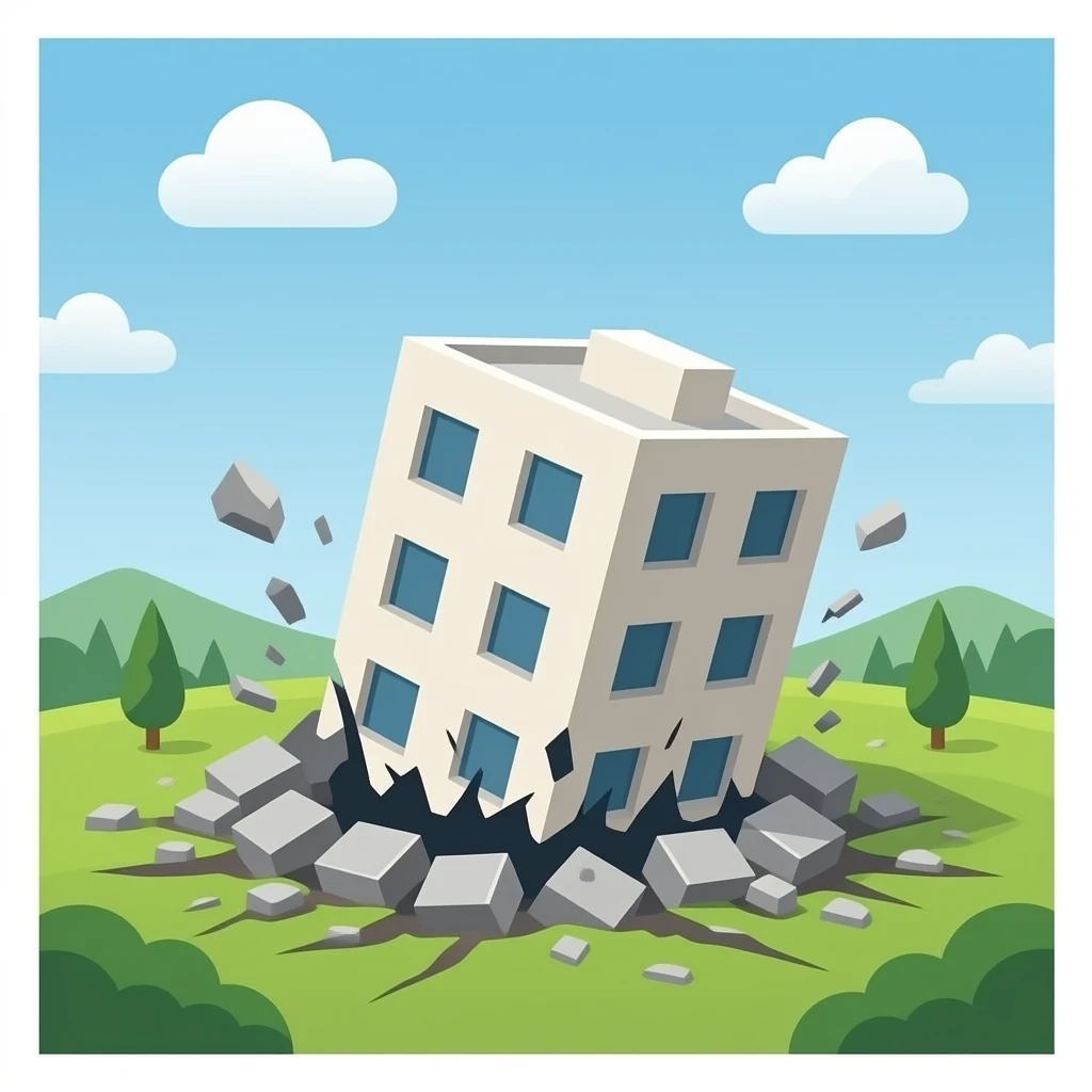Building rocking in earthquake emoji