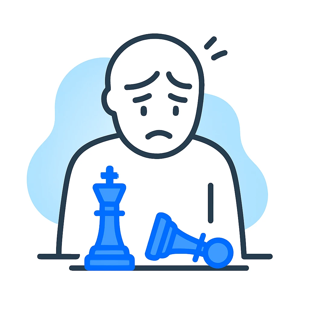 a chess player, about to get beaten emoji
