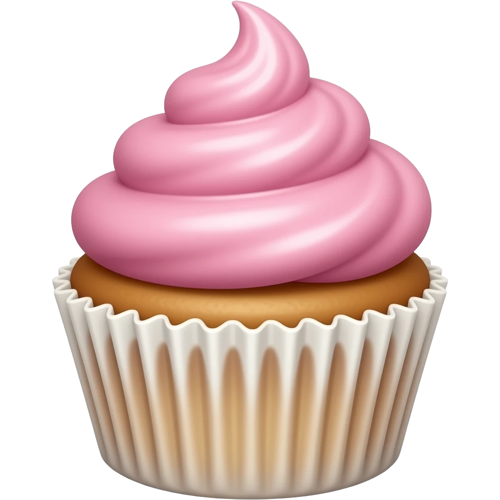Cupcake with pink icing emoji