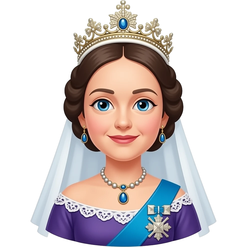 queen victoria with  a white background emoji