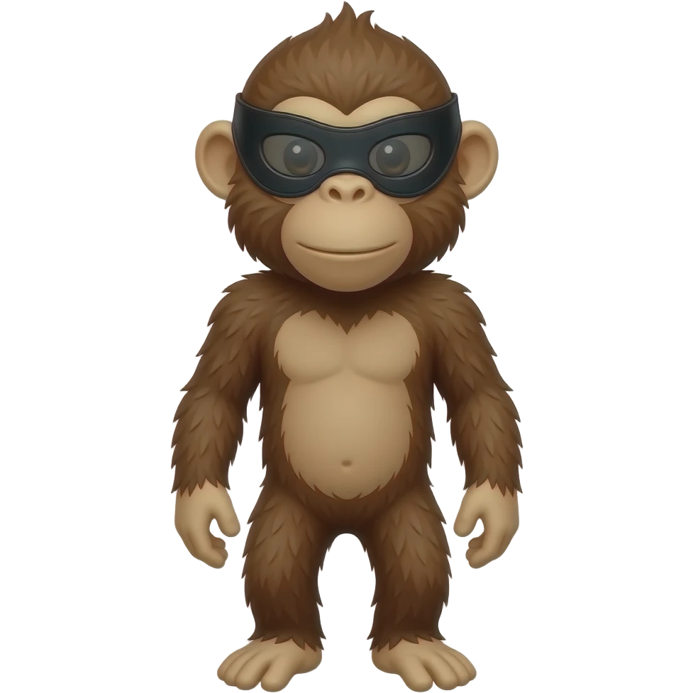 Monkey with mask emoji