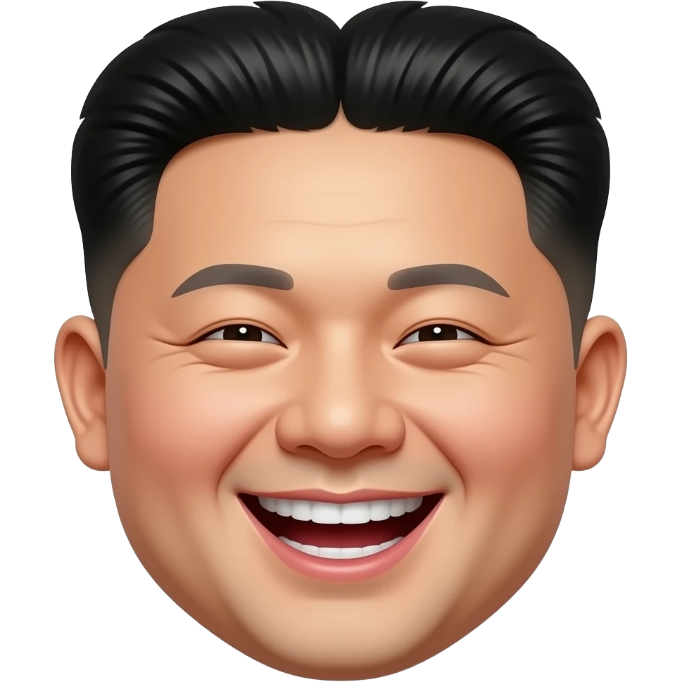 Kim Jong Un laughs emoji