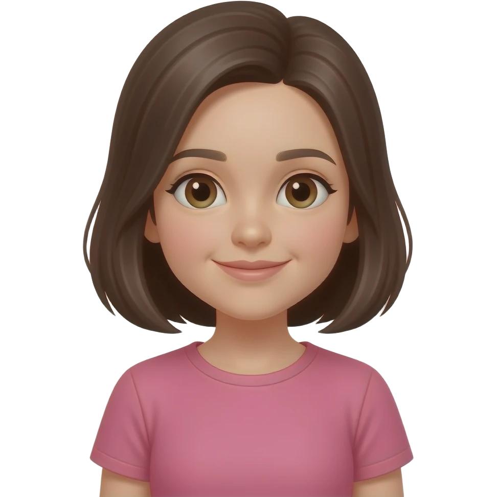 young girl with wearing pink shirt emoji