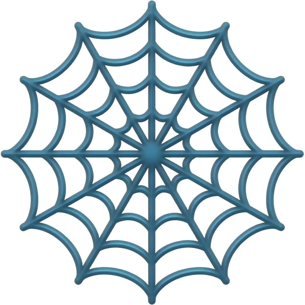 blue spiderweb emoji