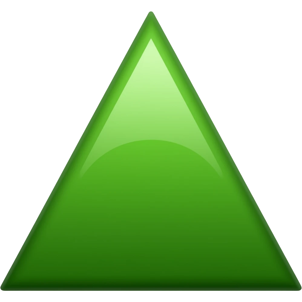 Only triangle in green colour emoji