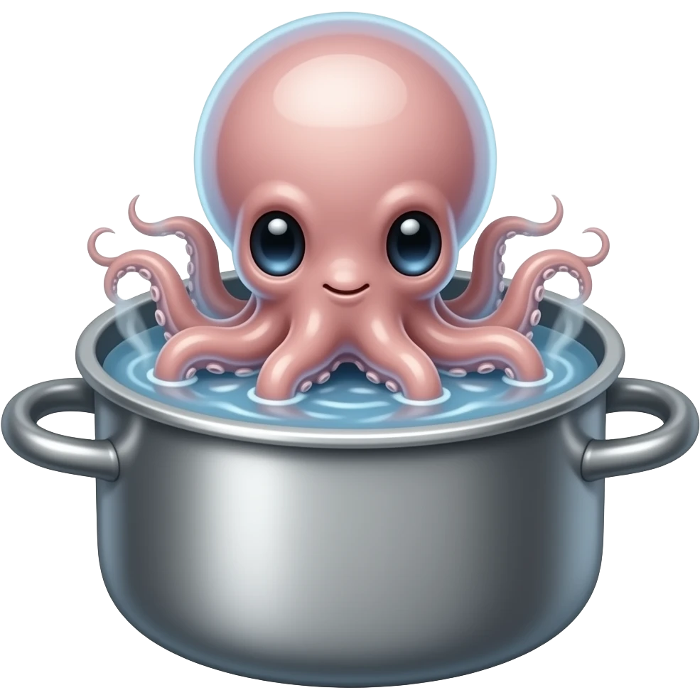 An octopus and squid merged baby steamed emoji
