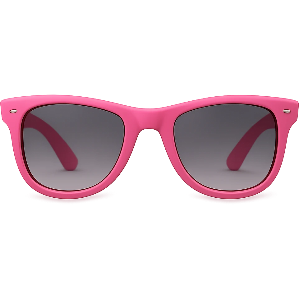 Remove the background, keep only the pink sunglasses with no background. Make the image clean and isolated on transparent background. emoji