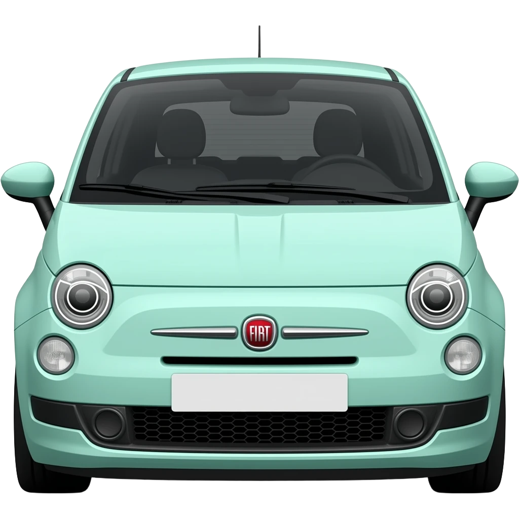 mint green fiat 500 twinair emoji