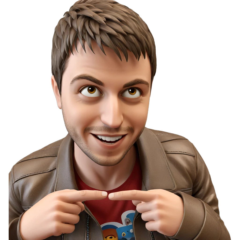 smiling boy in leather jacket emoji