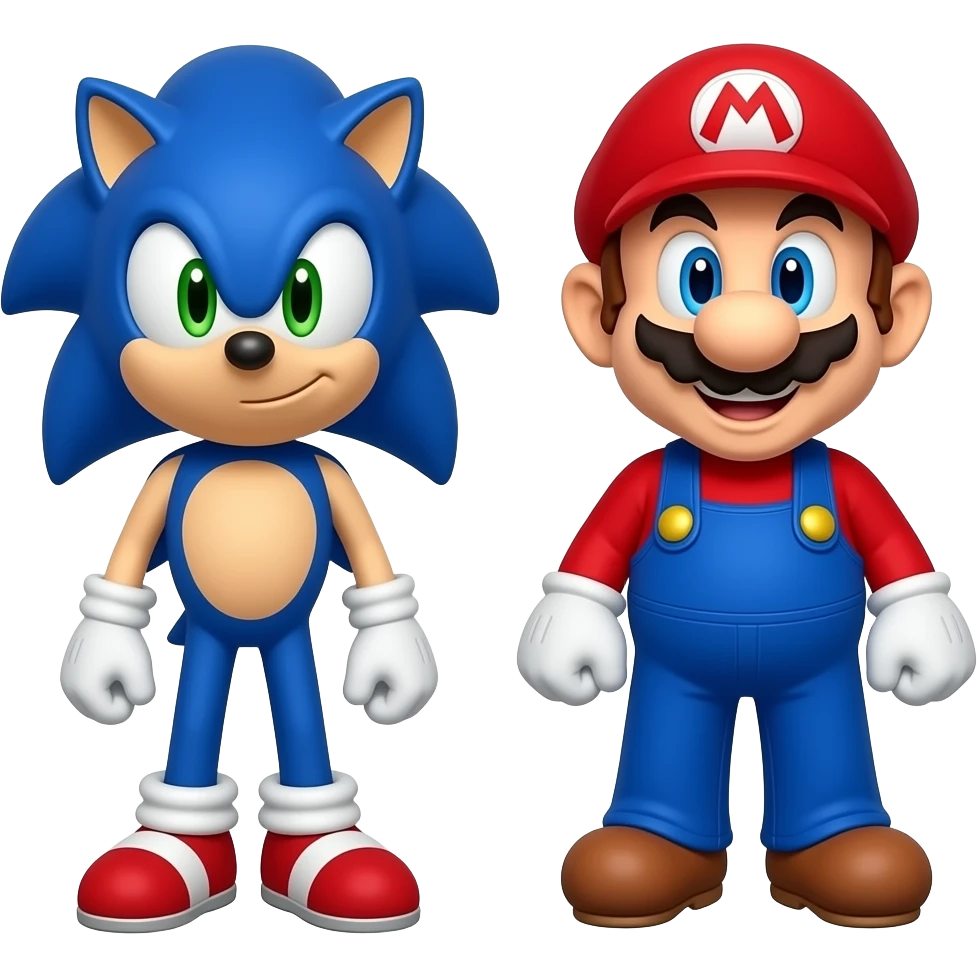 Sonic misturado com Mario emoji