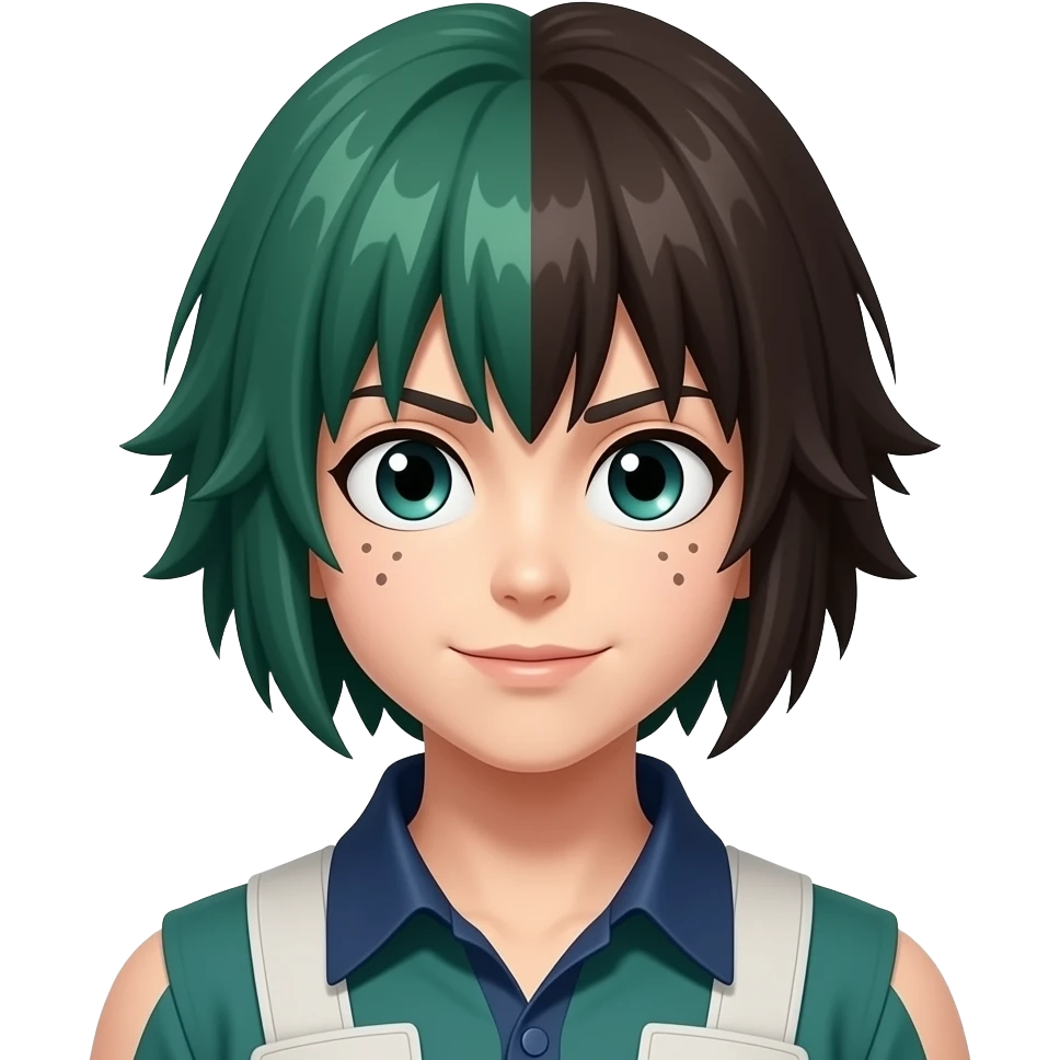 Shoto Todoroki but girl emoji