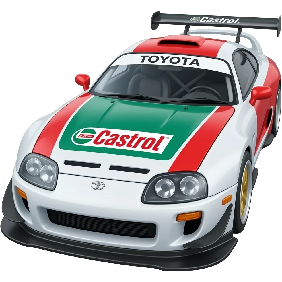 toms castrol toyota supra racing car emoji