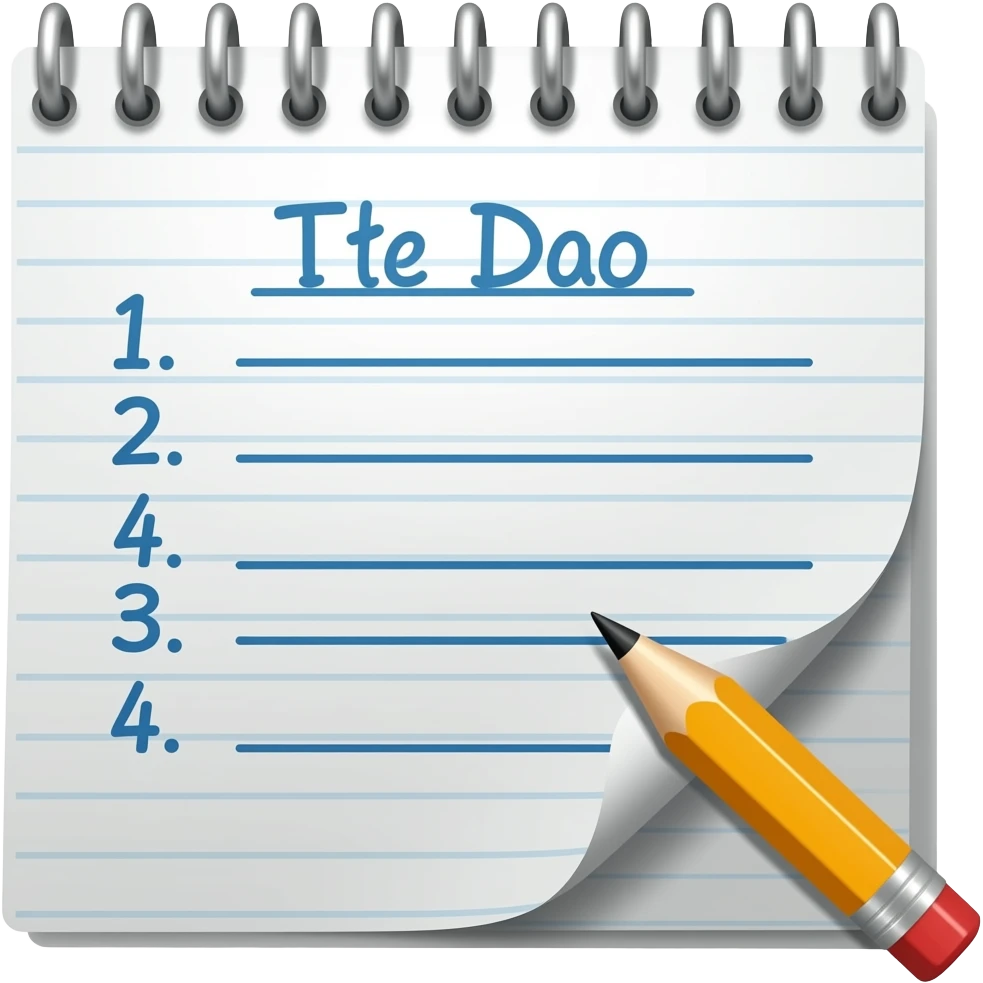 to do list of pencil and paper, with small pencil partially visible, bulleted list on white notebook paper emoji