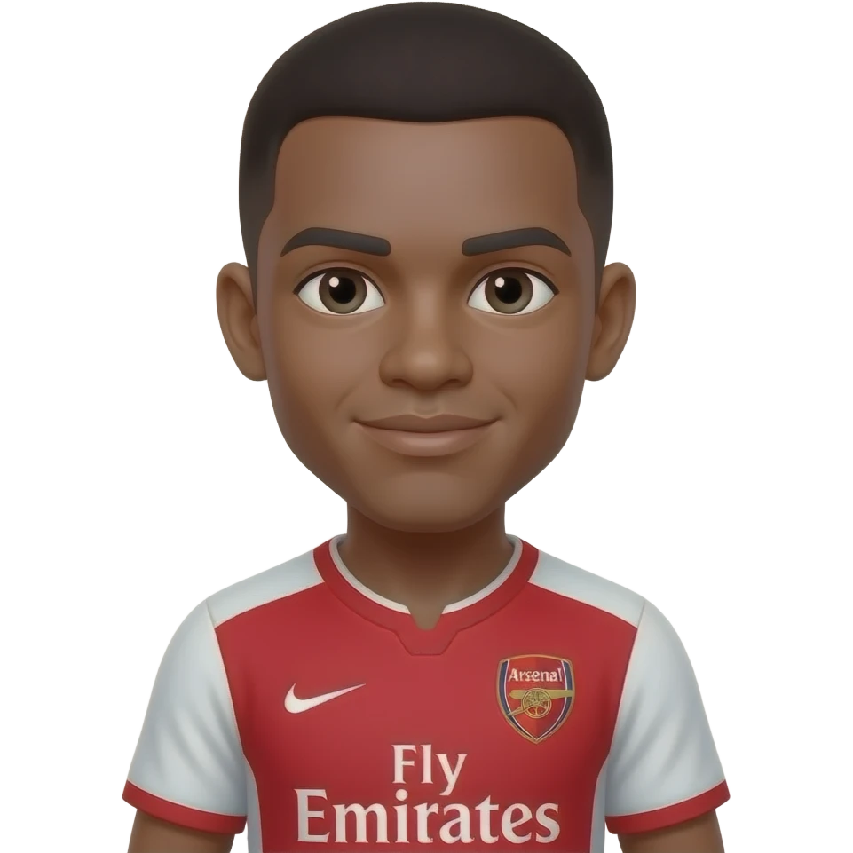My avatar wearing an arsenal jersey emoji