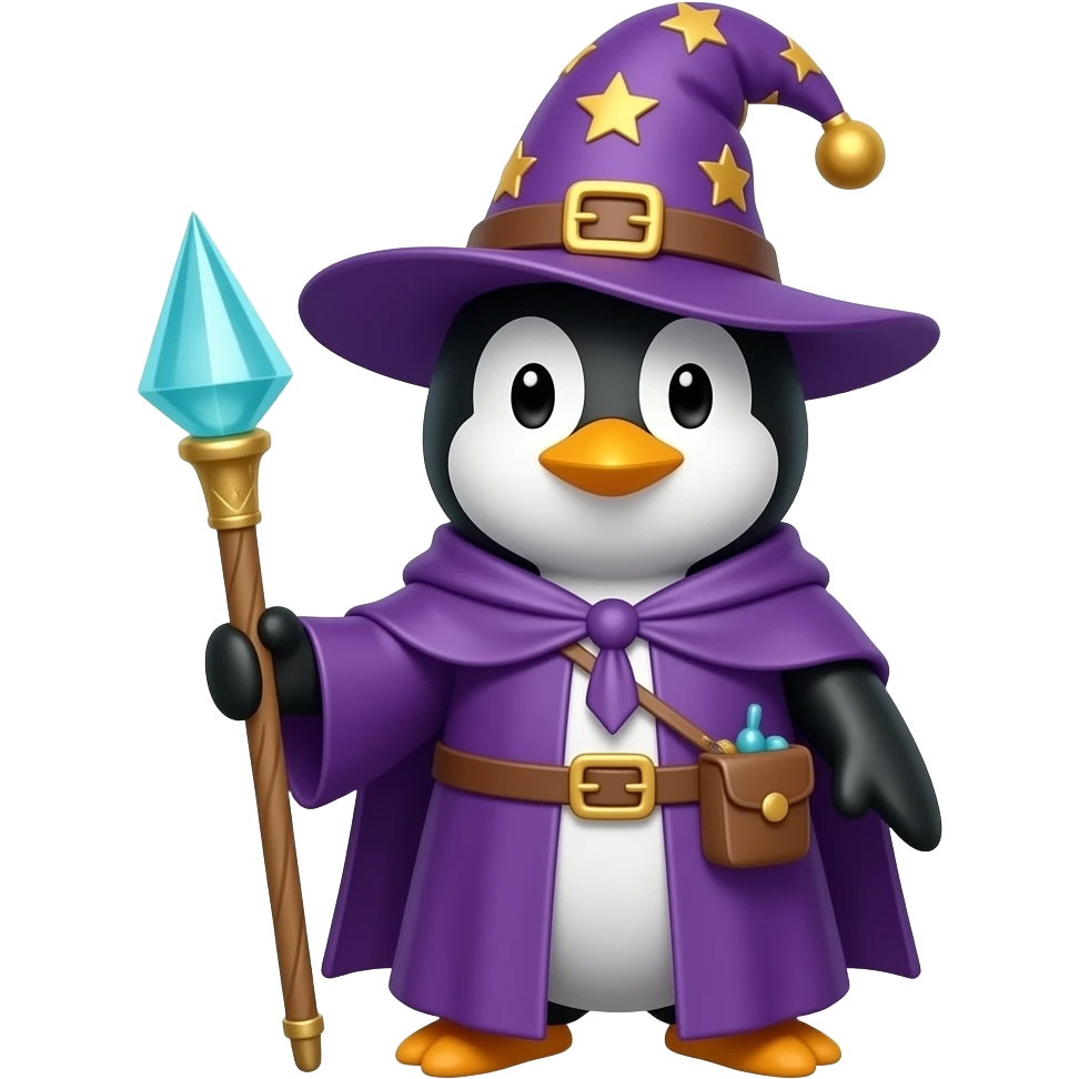 Penguin Wizard emoji