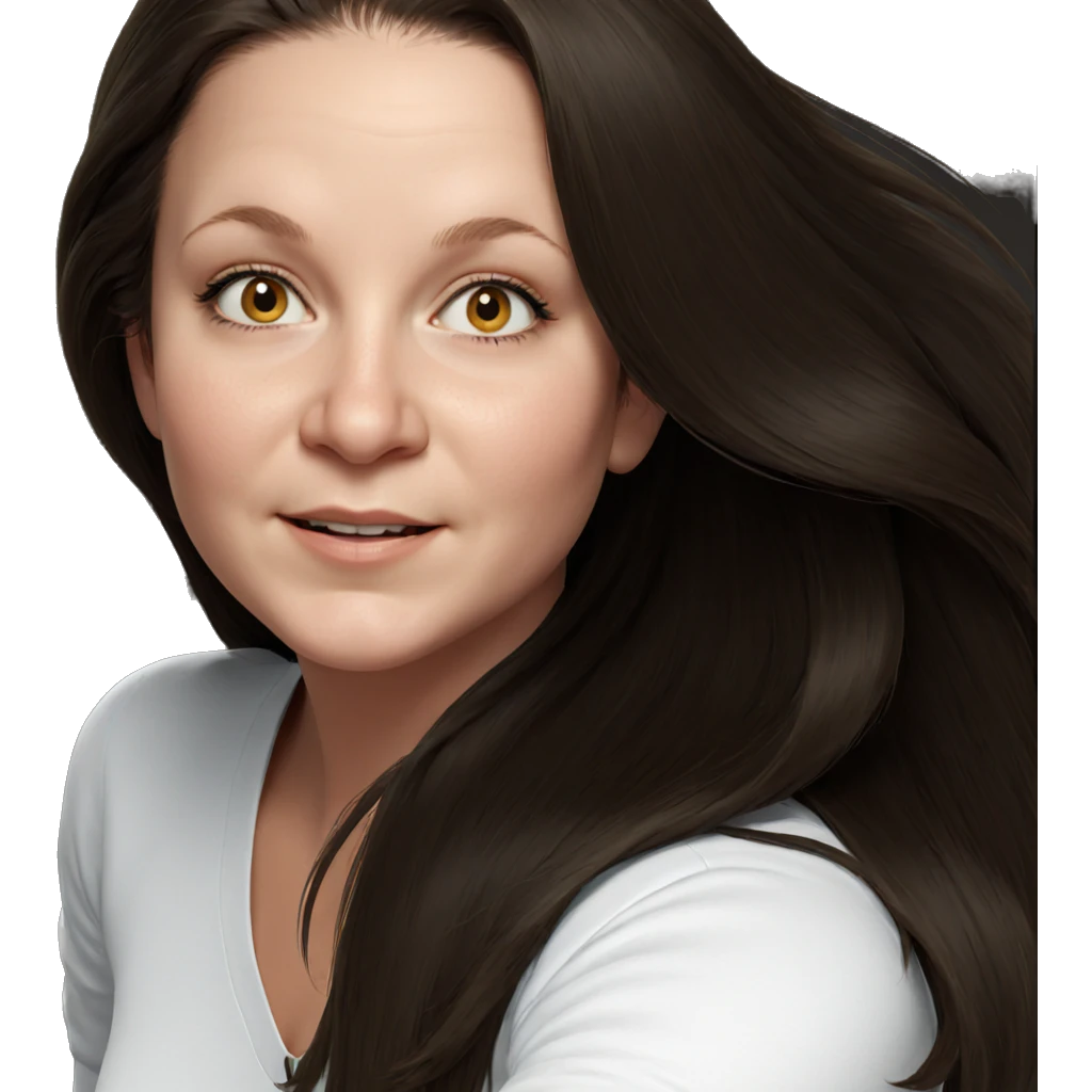 smiling girl with long hair emoji