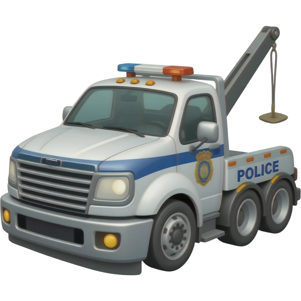 Police Tow Truck Emoji emoji