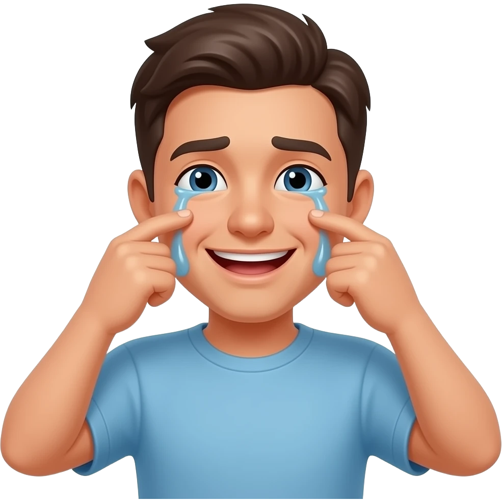 round emoji holding back tears smiling emoji