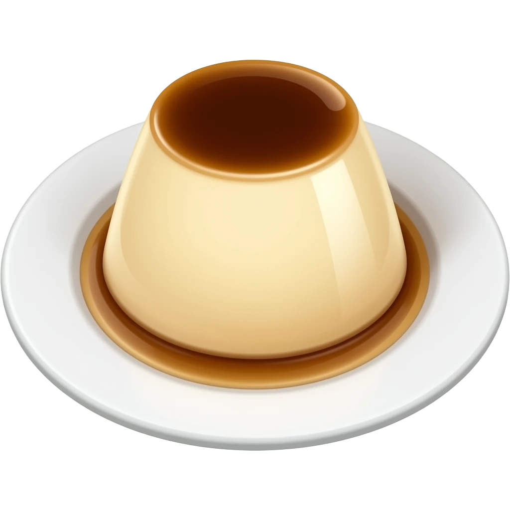 Pana cotta en assiette emoji