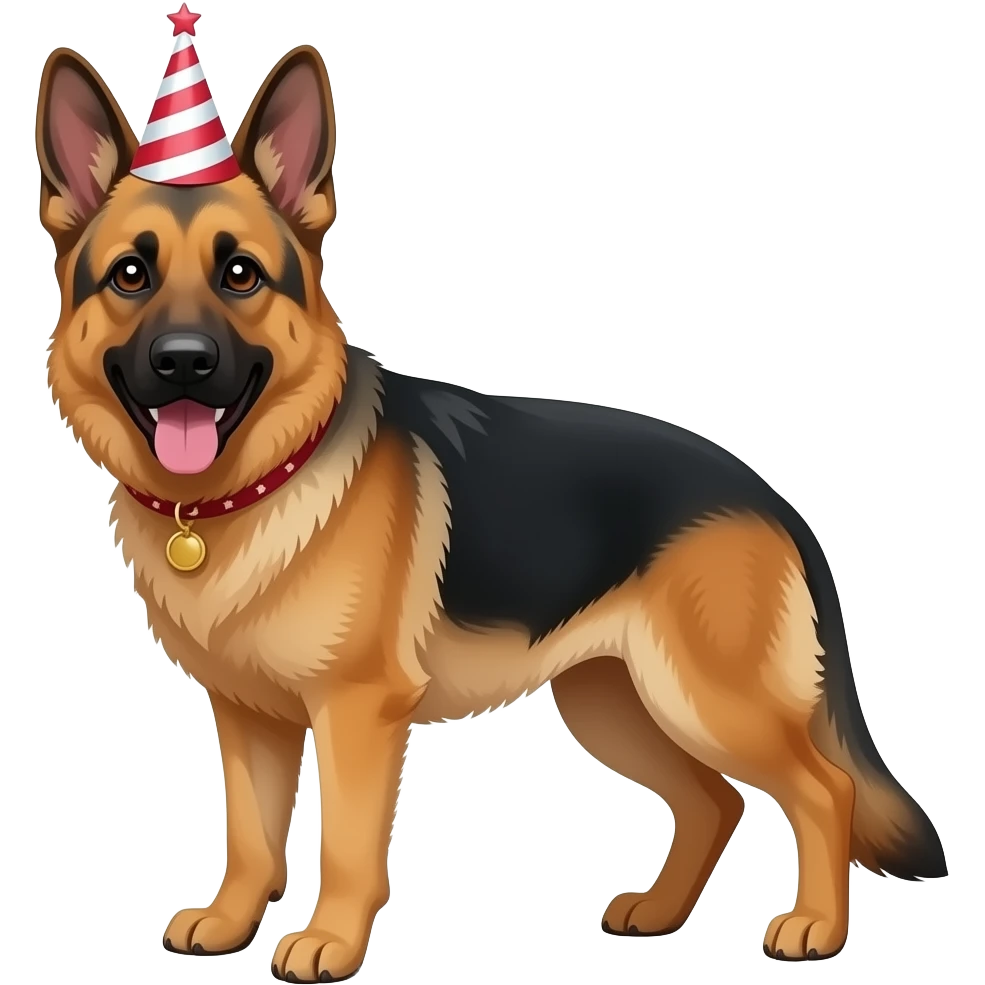 German shepherd birthday emoji