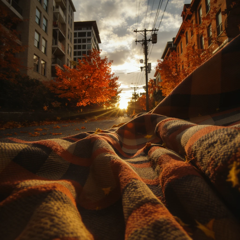 cozy autumn plaid pattern, flannel fabric texture, brown orange red, rustic fall background, soft textile look emoji