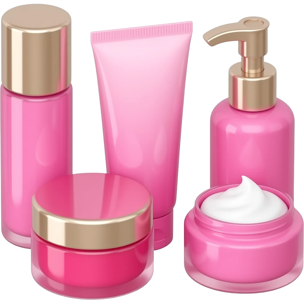 skin care pink produts emoji