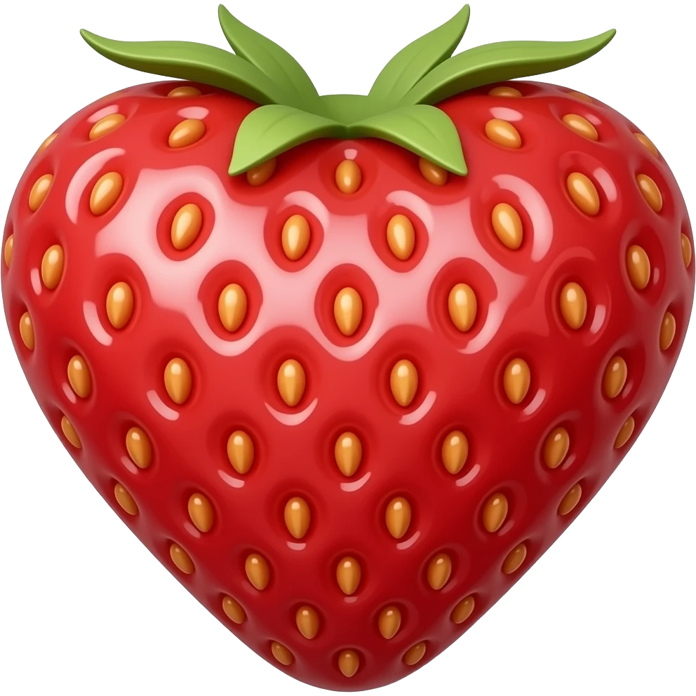 Cœur en fraise emoji