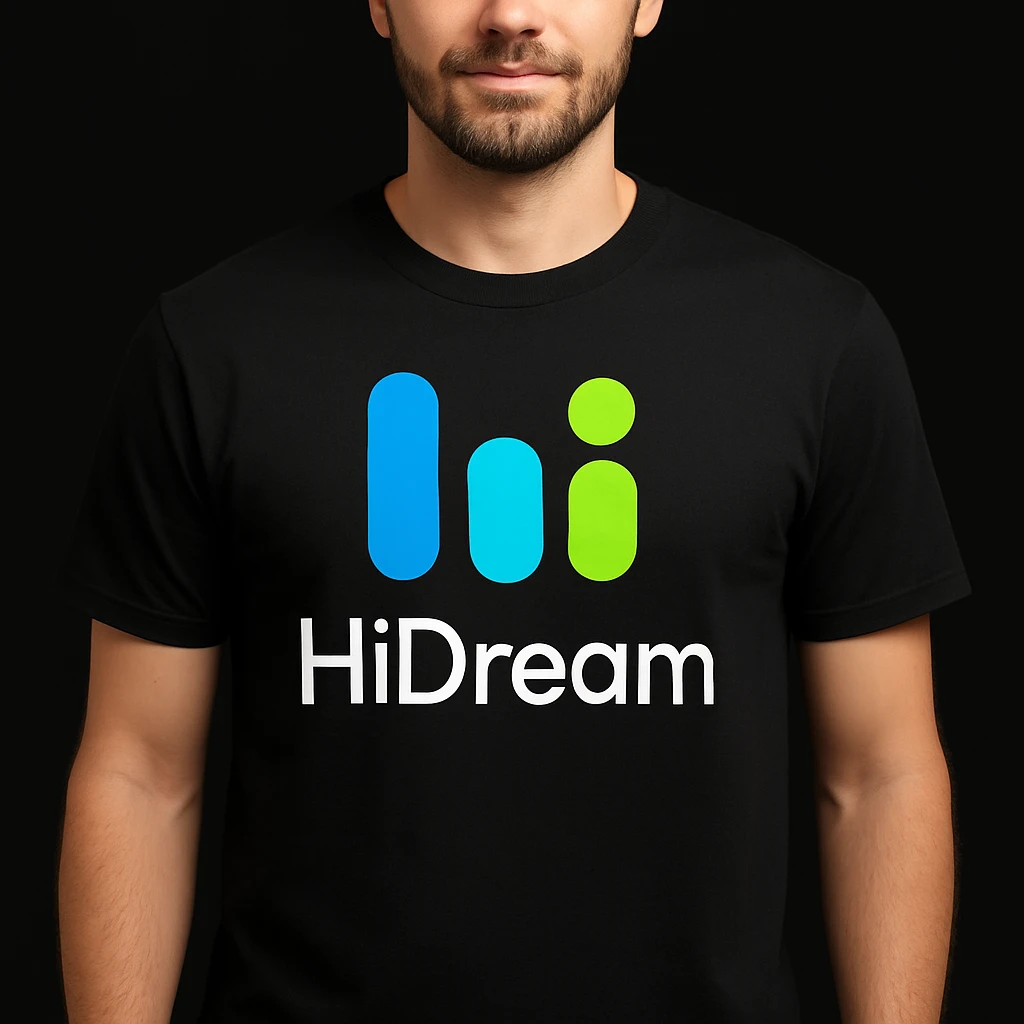 man wearing tshirt with this logo, black background  emoji