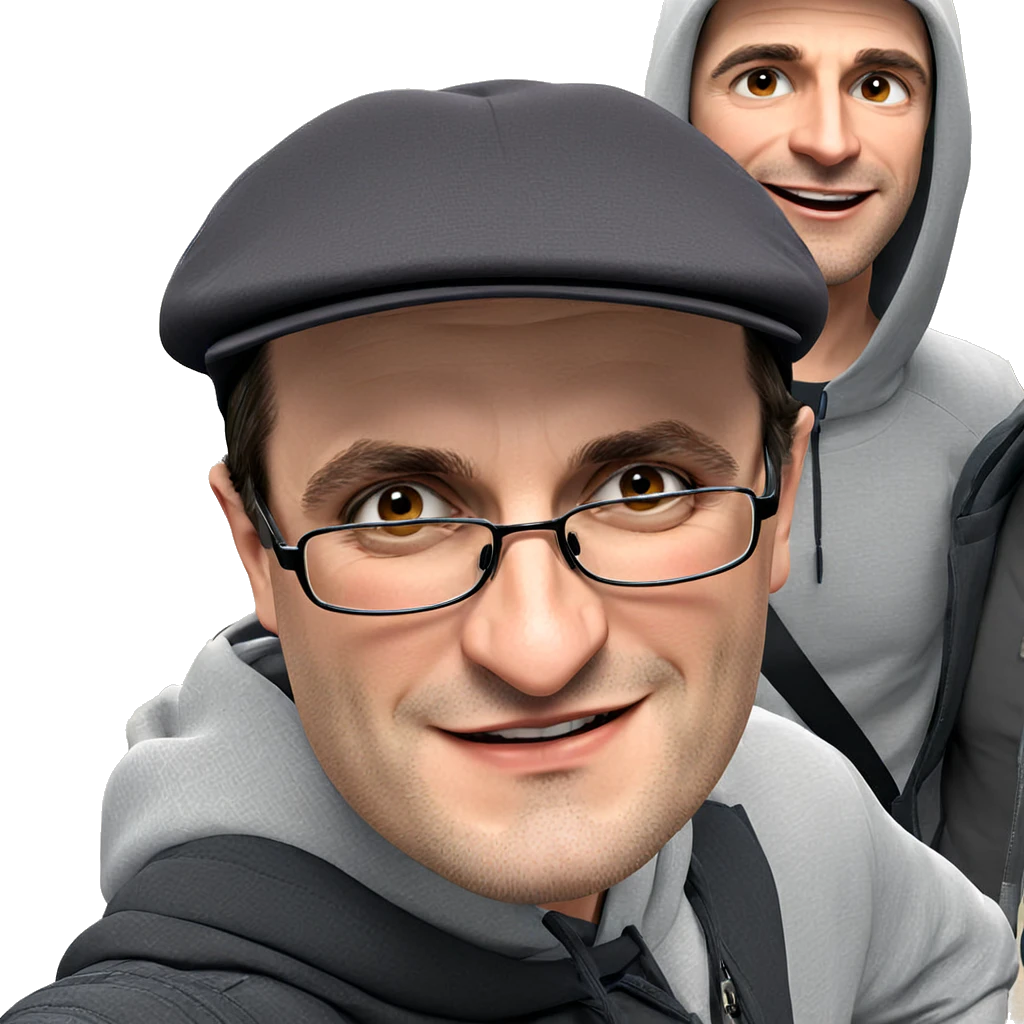 three boys in stylish hats emoji