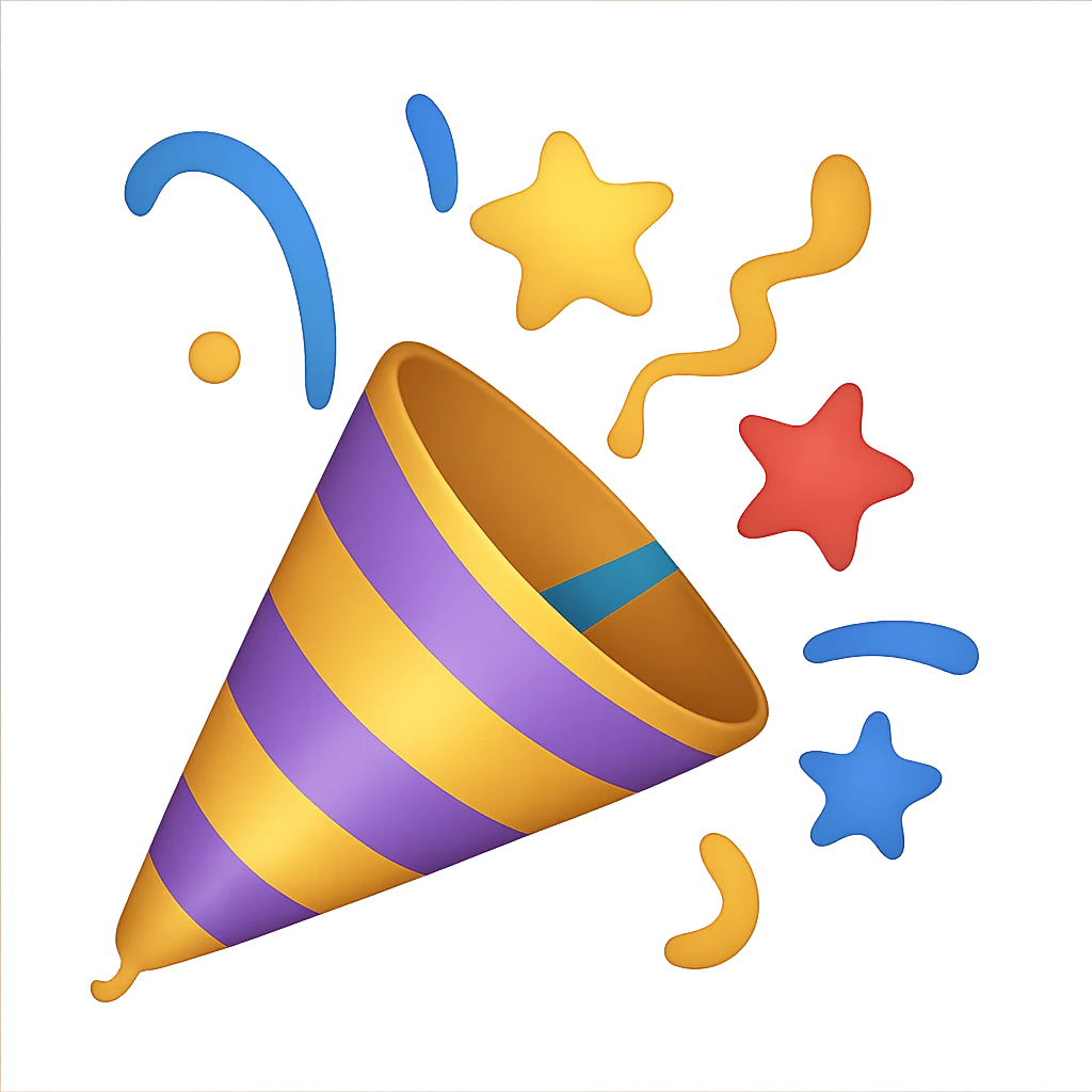 party popper emoji emoji