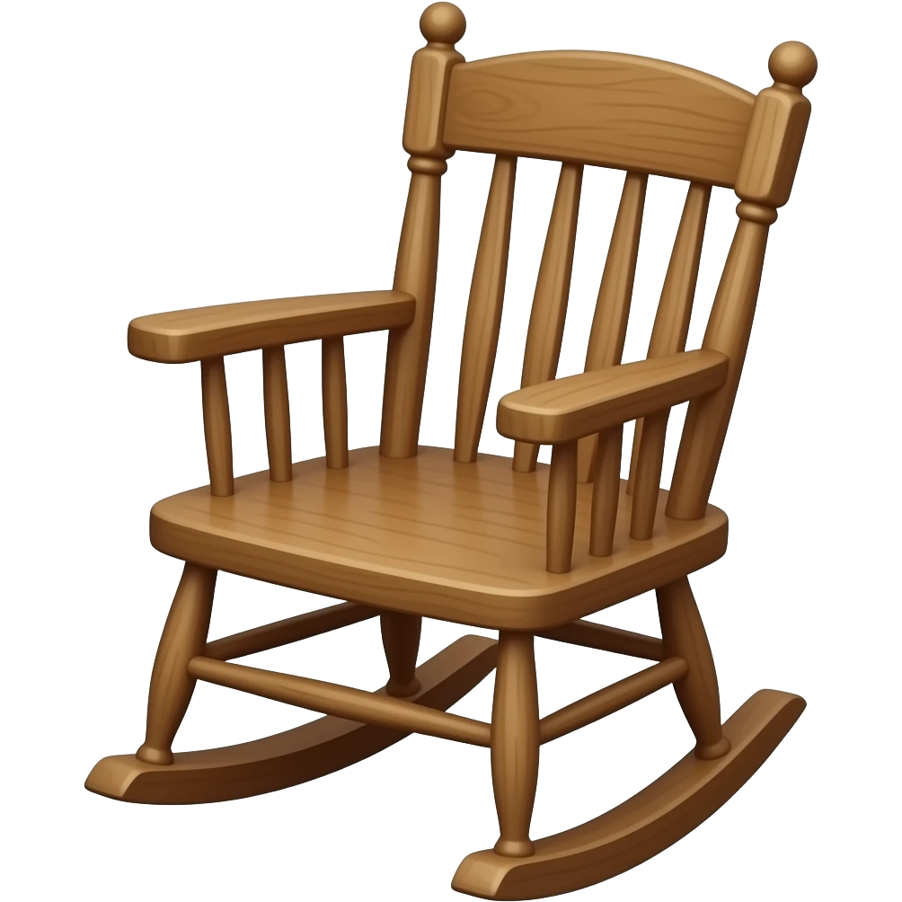 Wooden Rocking chair emoji