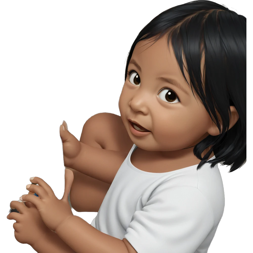 barefoot girl with black hair emoji