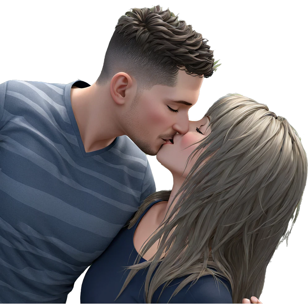 intimate kiss under the sky emoji