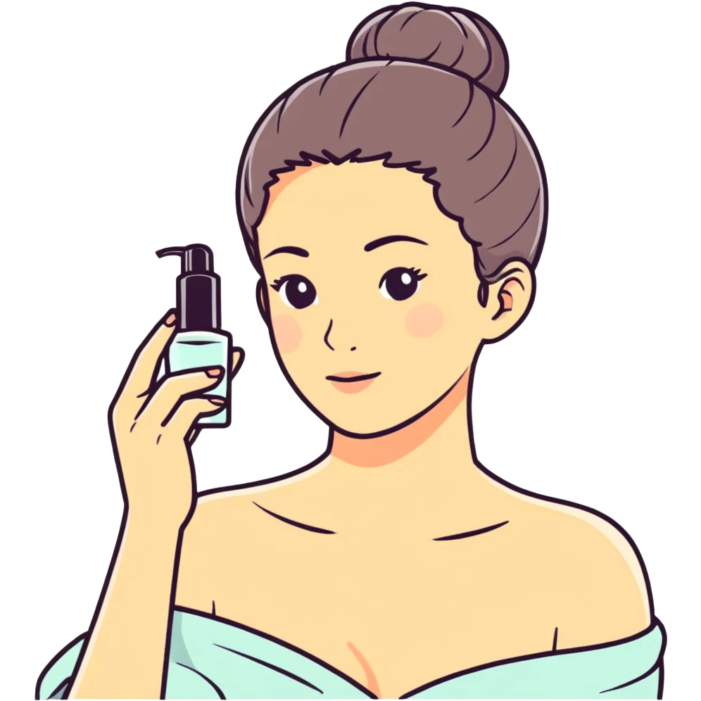 girl doing skincare emoji
