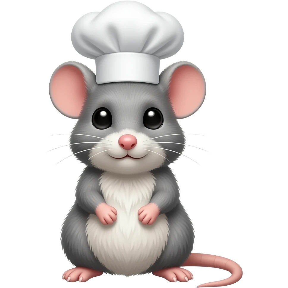 Una una rata con un gorro de chef emoji