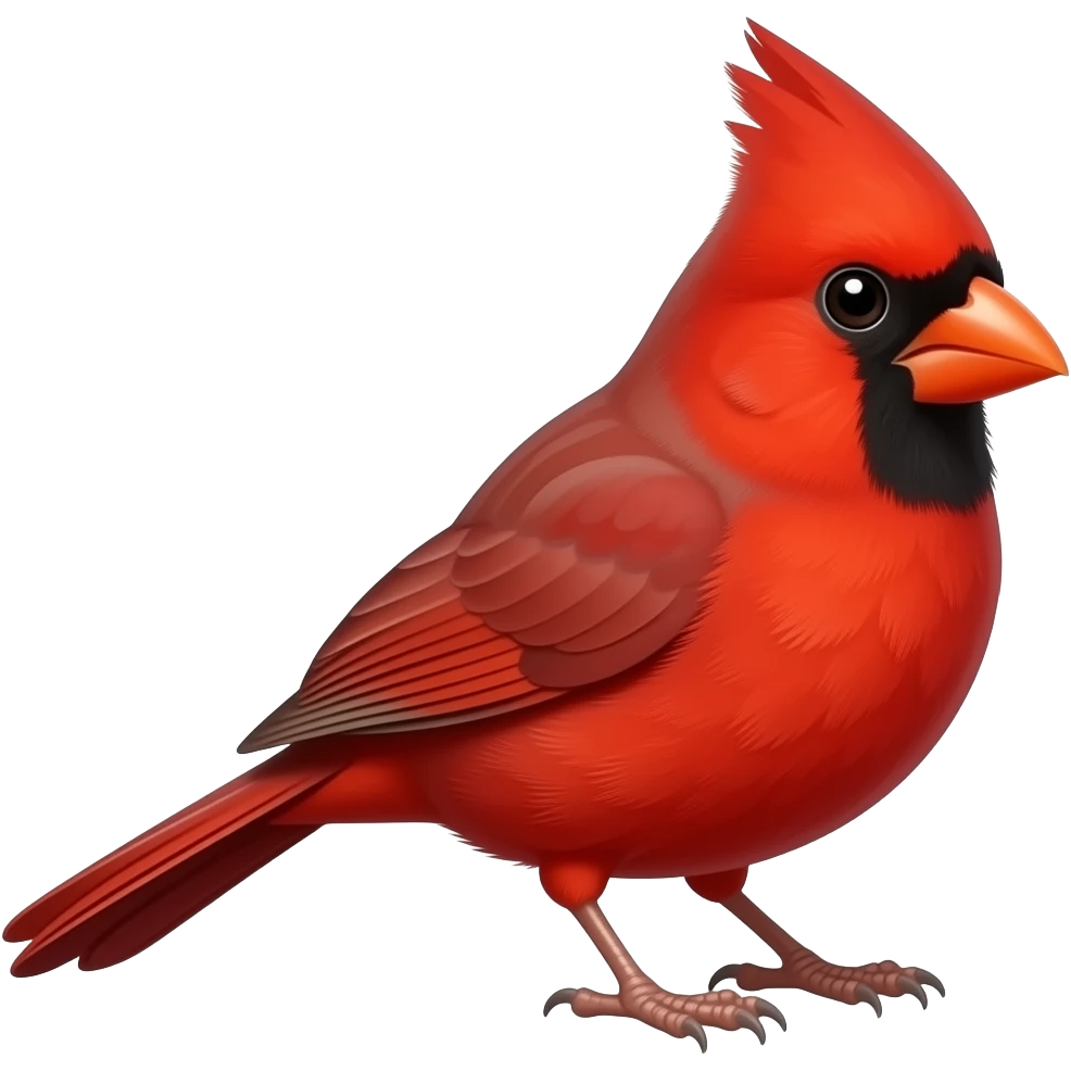 Red cardinal bird emoji